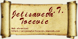 Jelisaveta Točević vizit kartica
